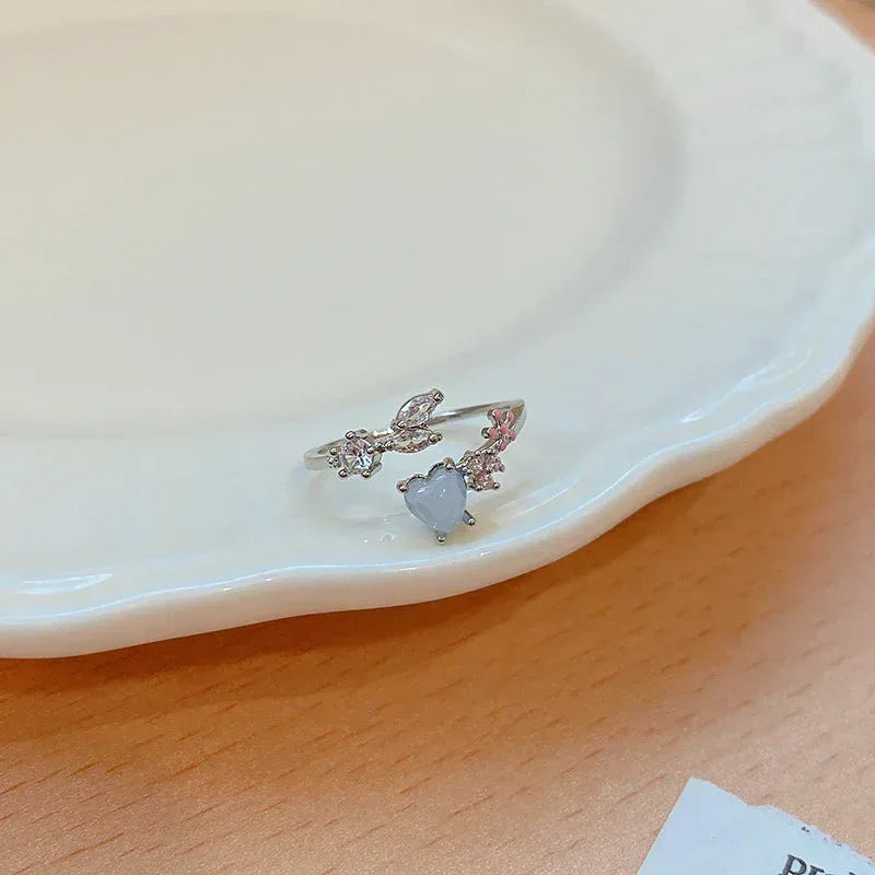 Micro Set Crystal Zircon Pearl Ring - Viexta