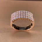 Inlaid Zircon Shiny Ring - Viexta