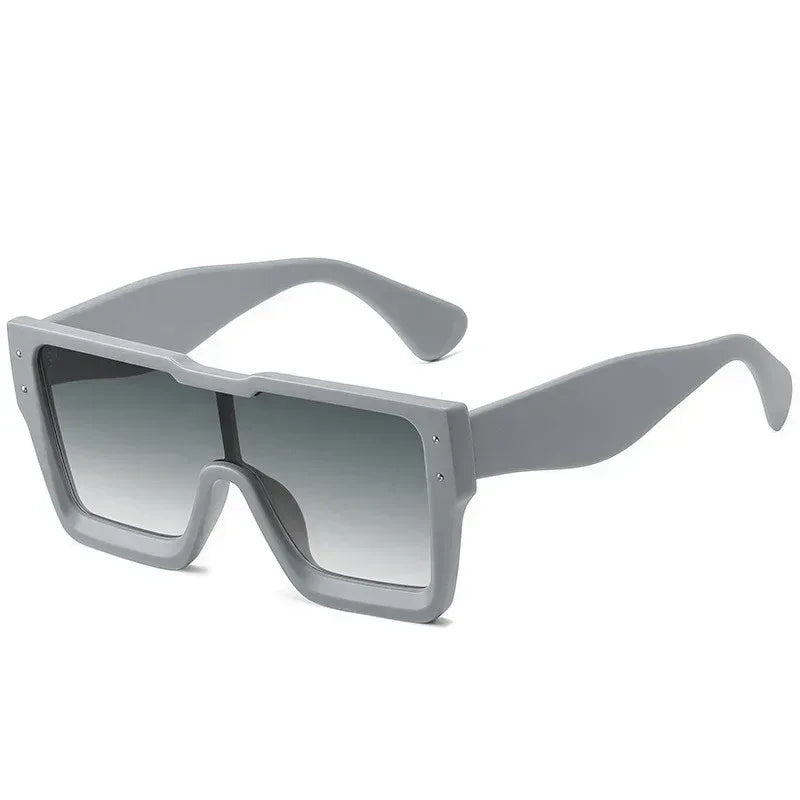Large-frame One-piece Square-frame Sunglasses - Viexta