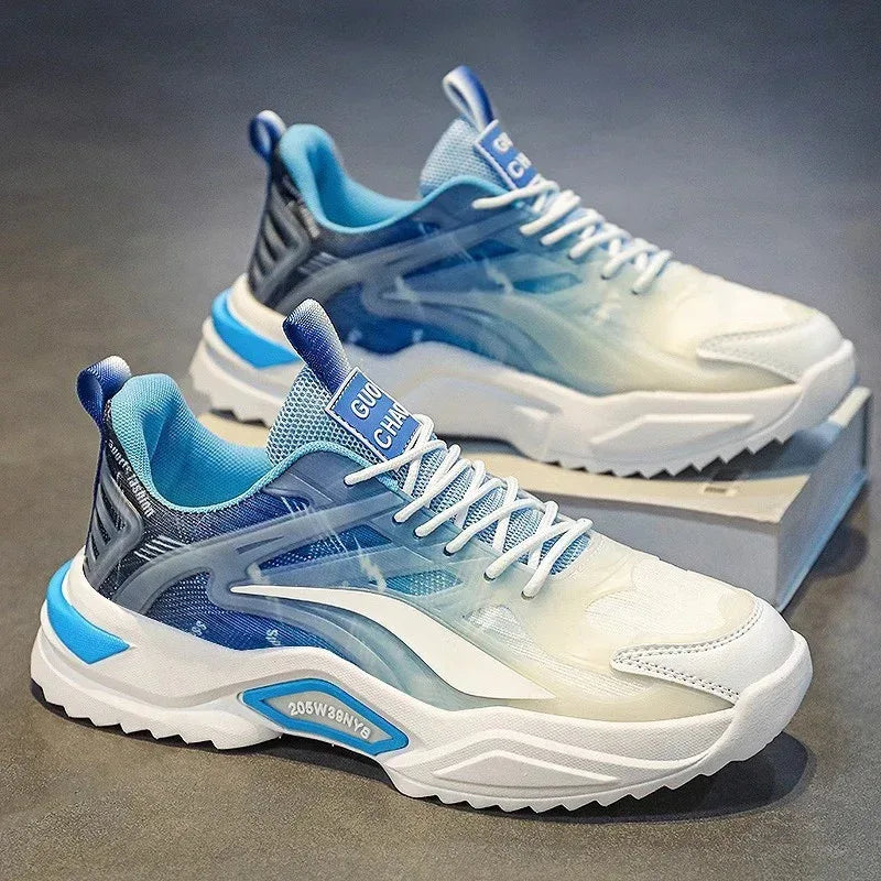 Lace-up Thick-soled Sneakers For Men - Viexta