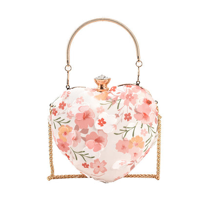 Floral Chain Crossbody Clutch-Bag