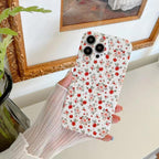 White Fragmented Flower iPhone Case - Viexta