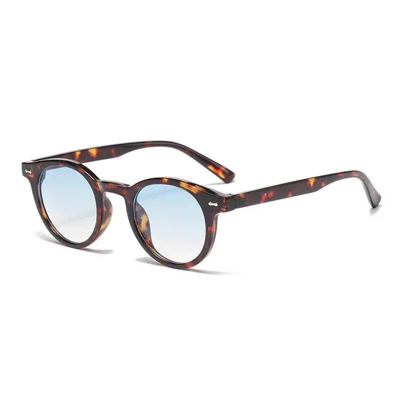 new-beige-nail-round-frame-sunglasses - Viexta