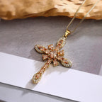 European Exquisite 18K Gold Zircon Necklace - Viexta