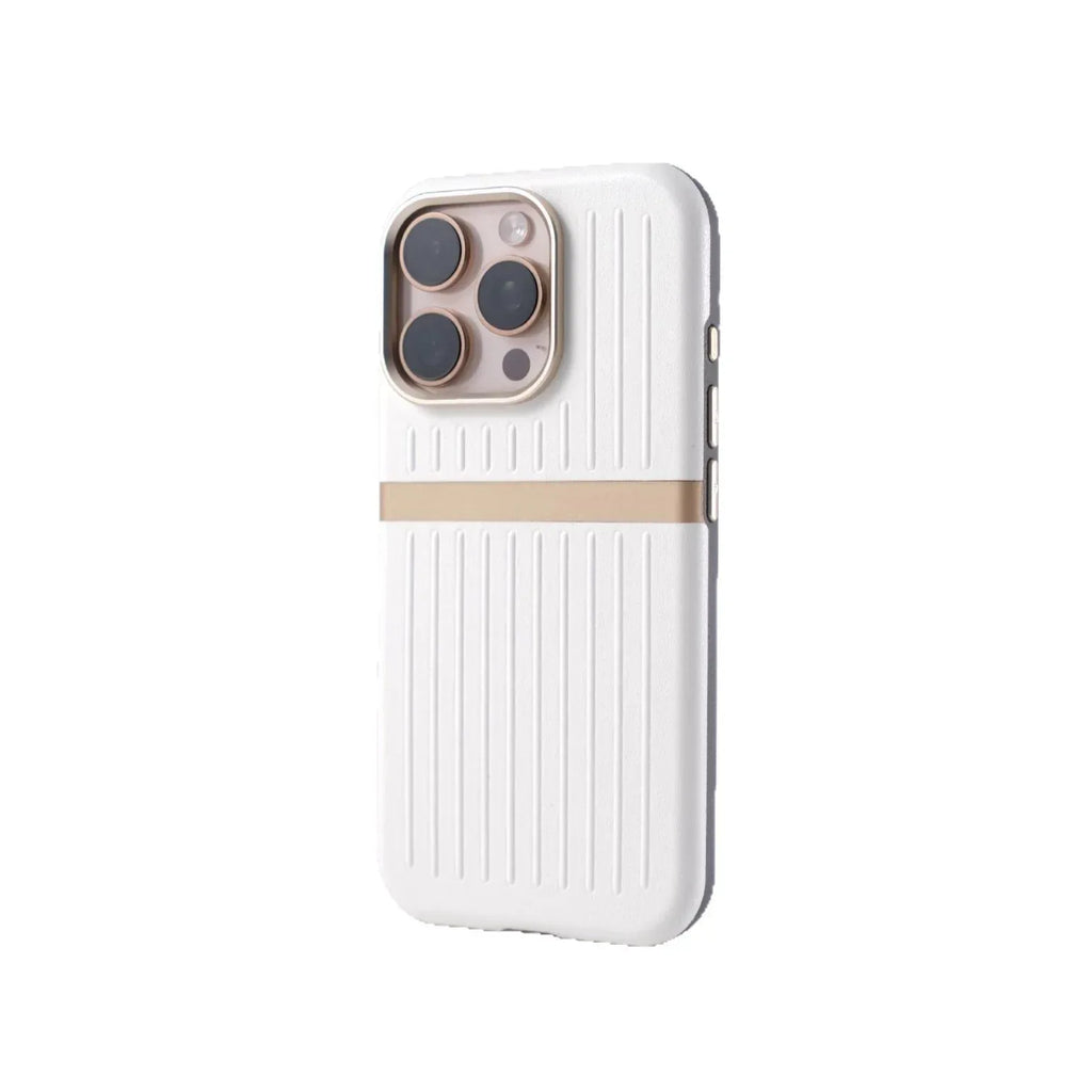 Corrugated Magnetic Business Leather iPhone Case - Viexta