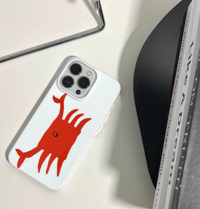 Cream Crab Whale IPhone Case