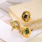 Stainless Steel Pearl Zircon Ring For Women - Viexta