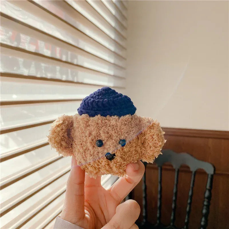 Cute Doggy with Hat AirPods Case Cover - Viexta