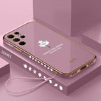 Straight Edge Electroplating Samsung Maple Leaf Case - Viexta
