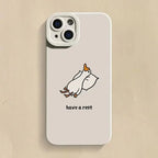 Creative Cute Cartoon Duck Silicone iPhone Case
