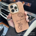 Heart Sketch Printed Fleece iPhone Case - Viexta