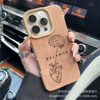 Heart Sketch Printed Fleece iPhone Case - Viexta