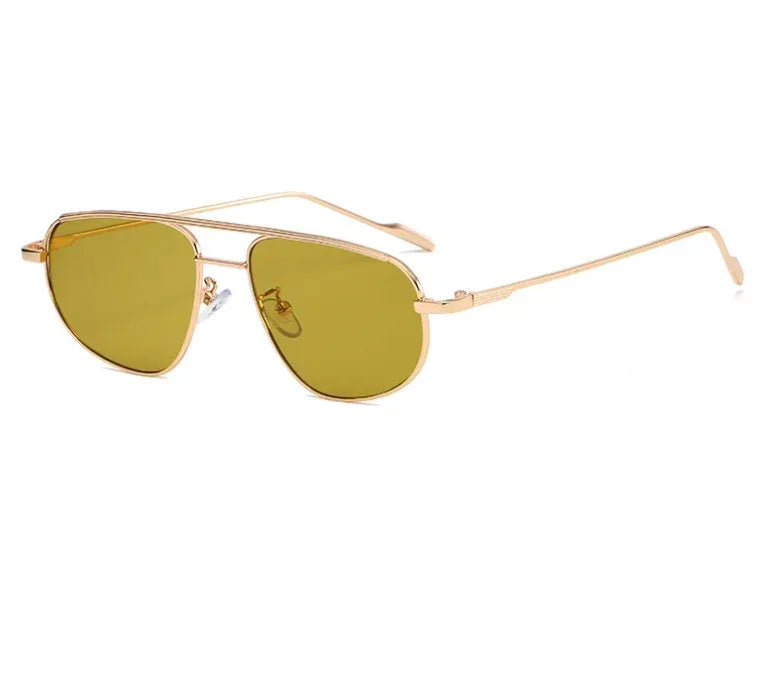 Metal Double Beam Sunglasses - Viexta
