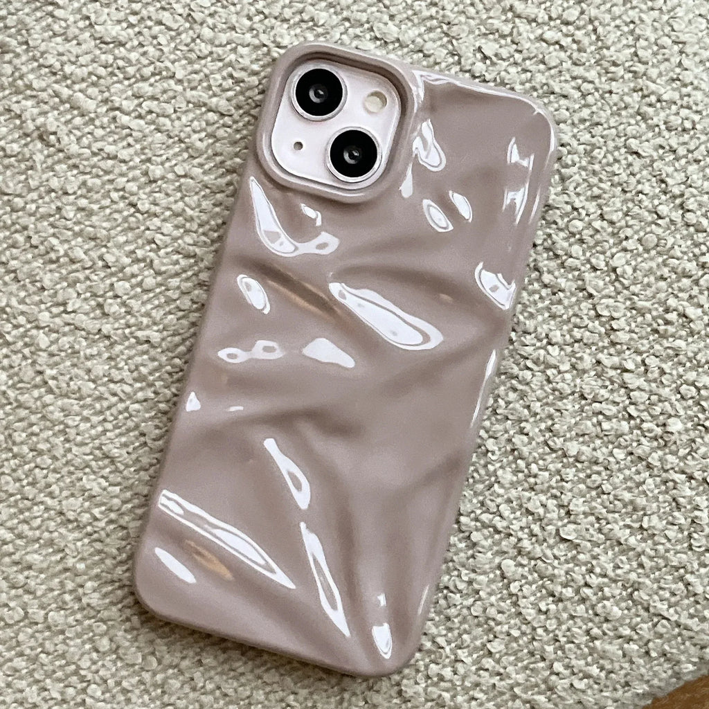 Electroplating Three-dimensional Pleated iPhone Case - Viexta
