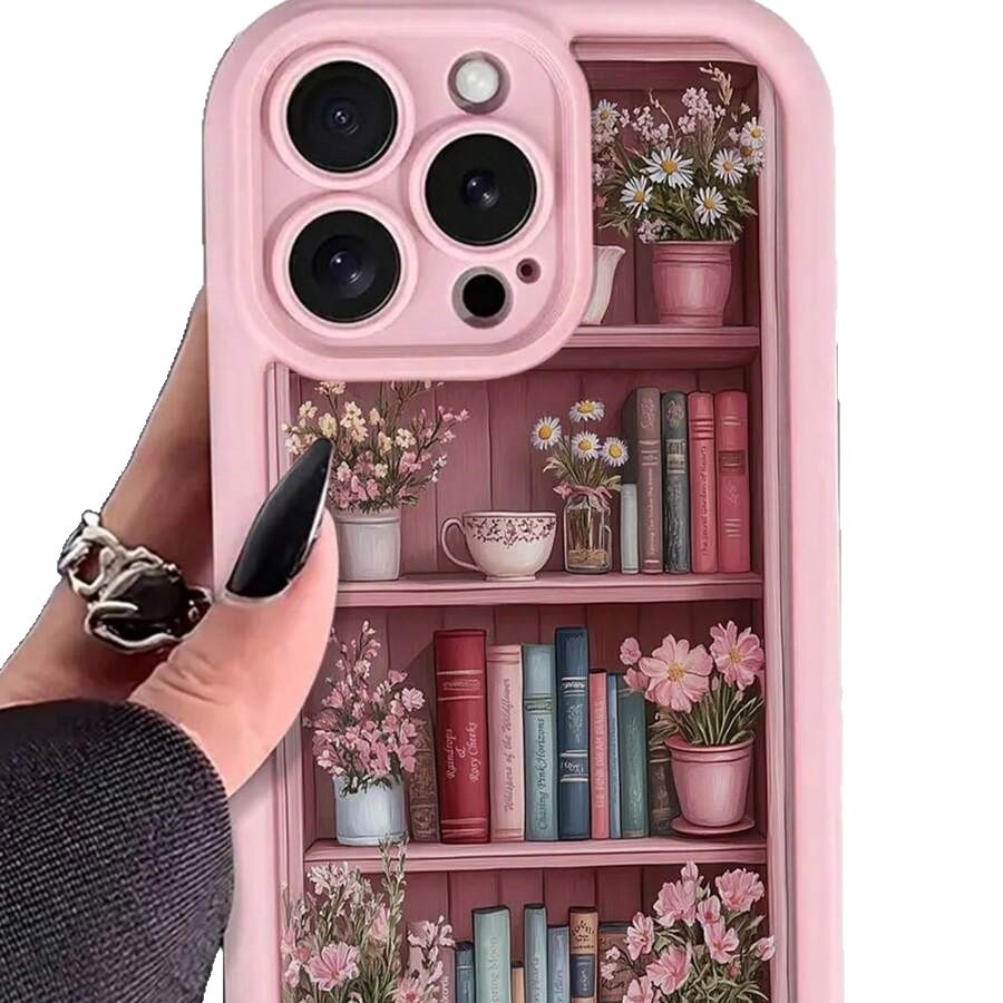 Shockproof Retro Bookshelf iPhone Case