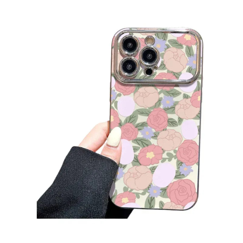 Electroplated Flower iPhone Case Protector - Viexta