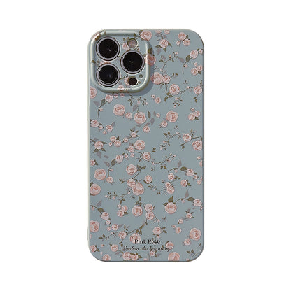 Korean Vintage Floral iPhone Case