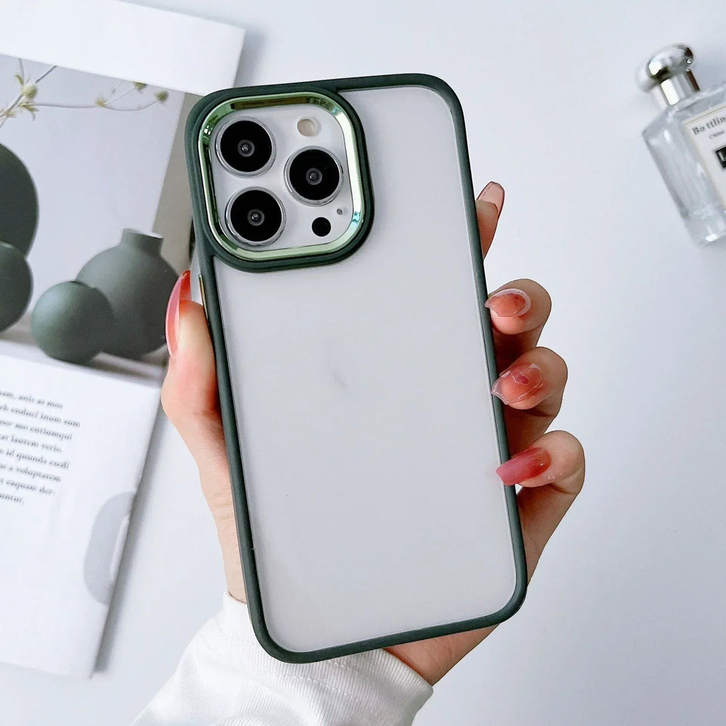 Electroplated Transparent Frosted iPhone Case - Viexta