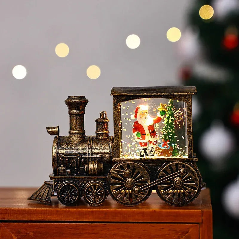Christmas Gift Train Decoration Small Night Lamp - Viexta