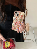Cute Graffiti Rabbit iPhone Case with Charm - Viexta