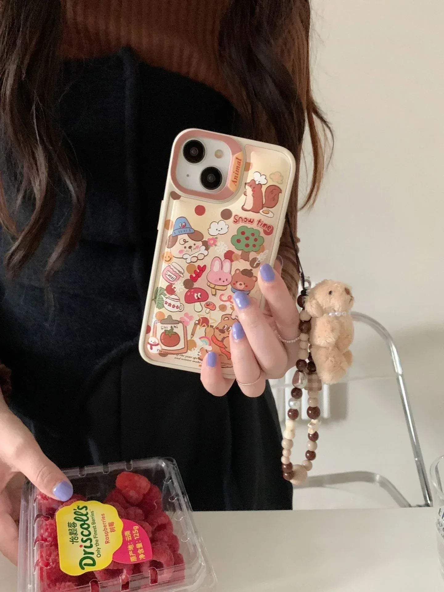 Cute Graffiti Rabbit iPhone Case with Charm - Viexta
