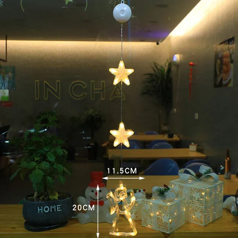 Christmas 3pcs LED Light Star Xmas Tree Hanging - Viexta