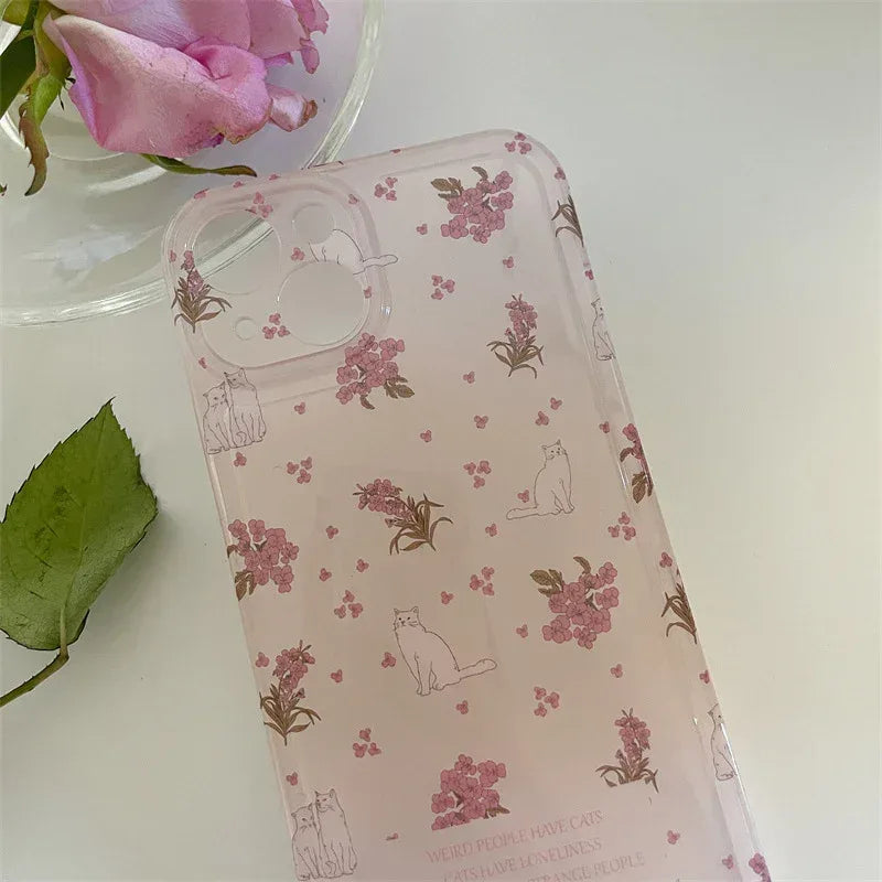 Floral Cat iPhone Case - Viexta