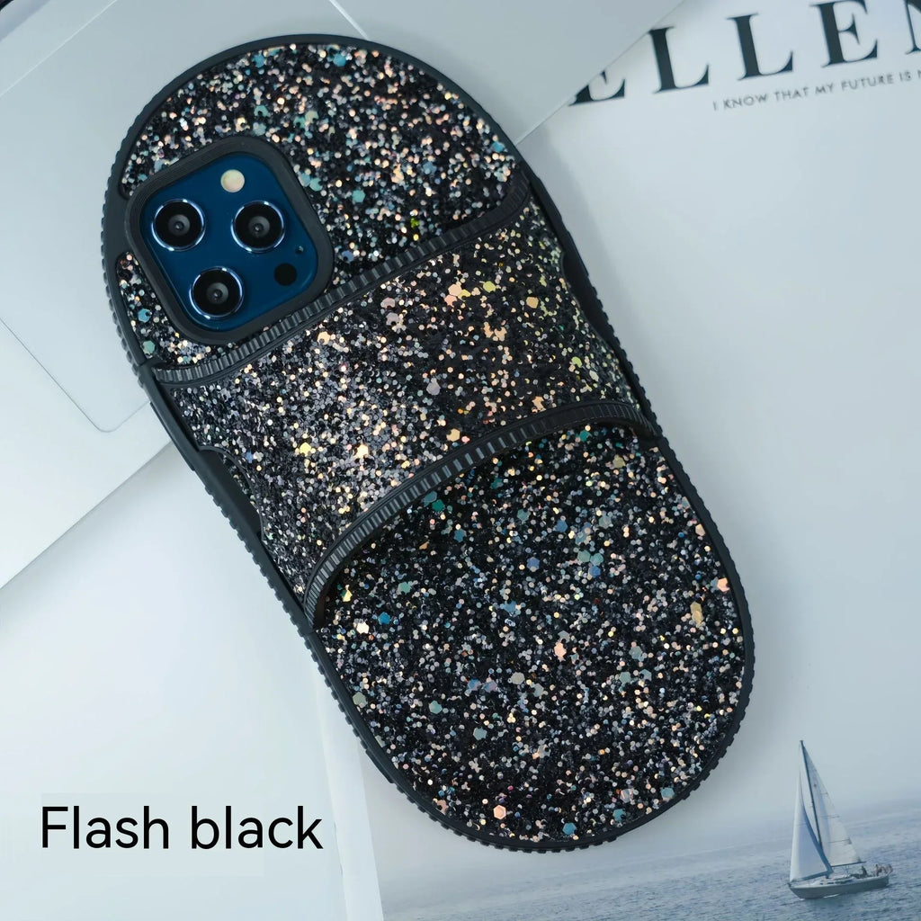Rhinestone Slippers iPhone Case - Viexta
