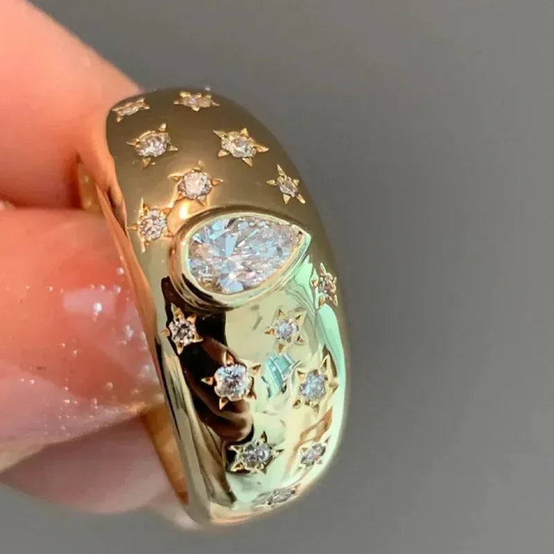 Water Drop Gem Ring - Viexta