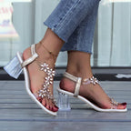Transparent High Square Heels For Women - Viexta