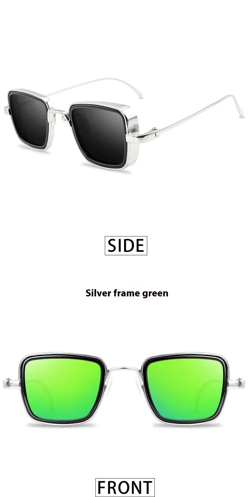 Retro Fat Edge Square Trendy Sunglasses - Viexta