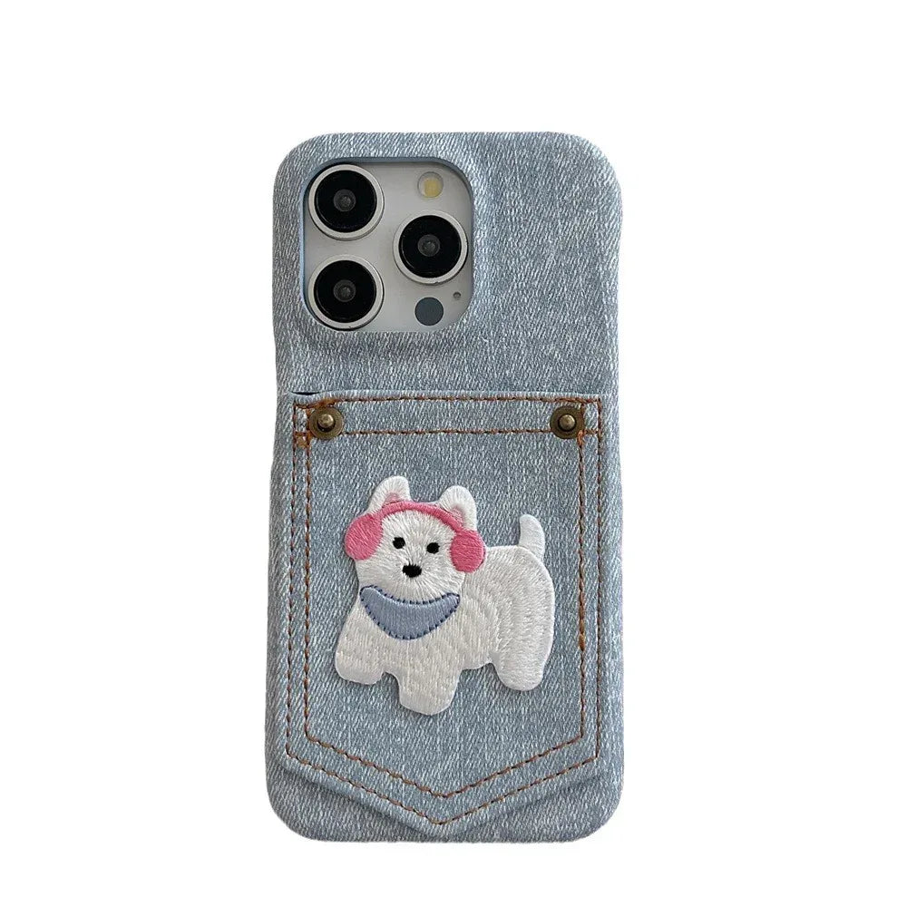 Pocket Card Holder Cartoon iPhone Case - Viexta