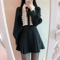 Lace Bow Elegant Long Sleeve Blouse Women - Viexta