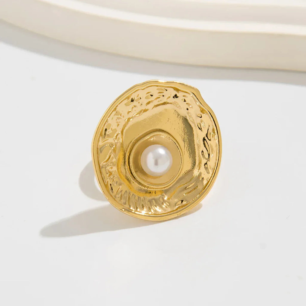 fashion-inlaid-pearl-flower-ring - Viexta