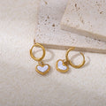 Moon-shaped Stainless Steel Pendant Earrings