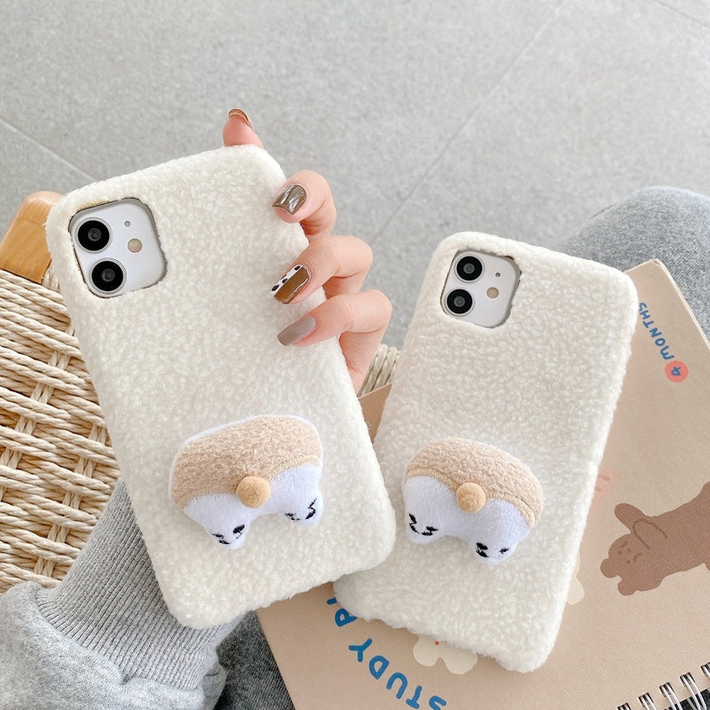 Hat Bear Plush Silicone Cases for Iphone