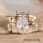Huitan Shiny Ring Set