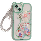 New iPhone Case Hanging Chain Cute Floral Bear - Viexta
