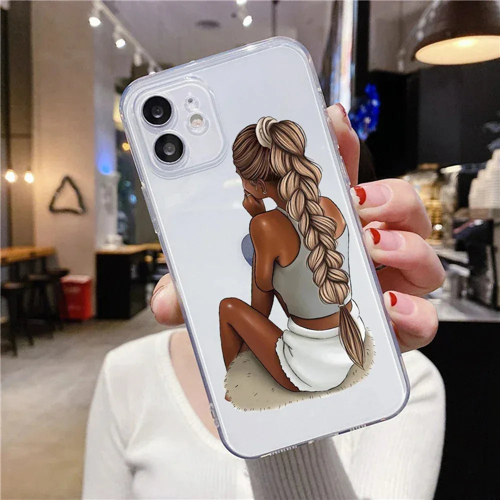 fashion-girl-cute-braid-iphone-case - Viexta