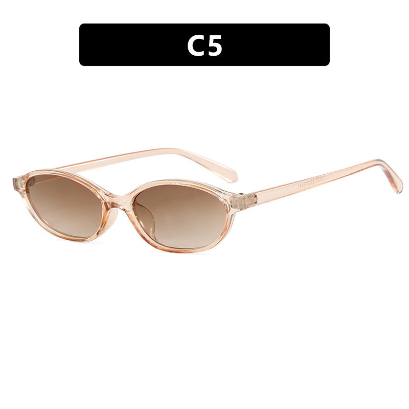 Elliptical small frame sunglasses new fashion trend high-end sunglasses