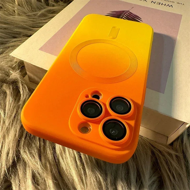 Liquid Silicone Two-tone Gradient iPhone Case - Viexta