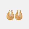 Glass Stone U Shape Earrings