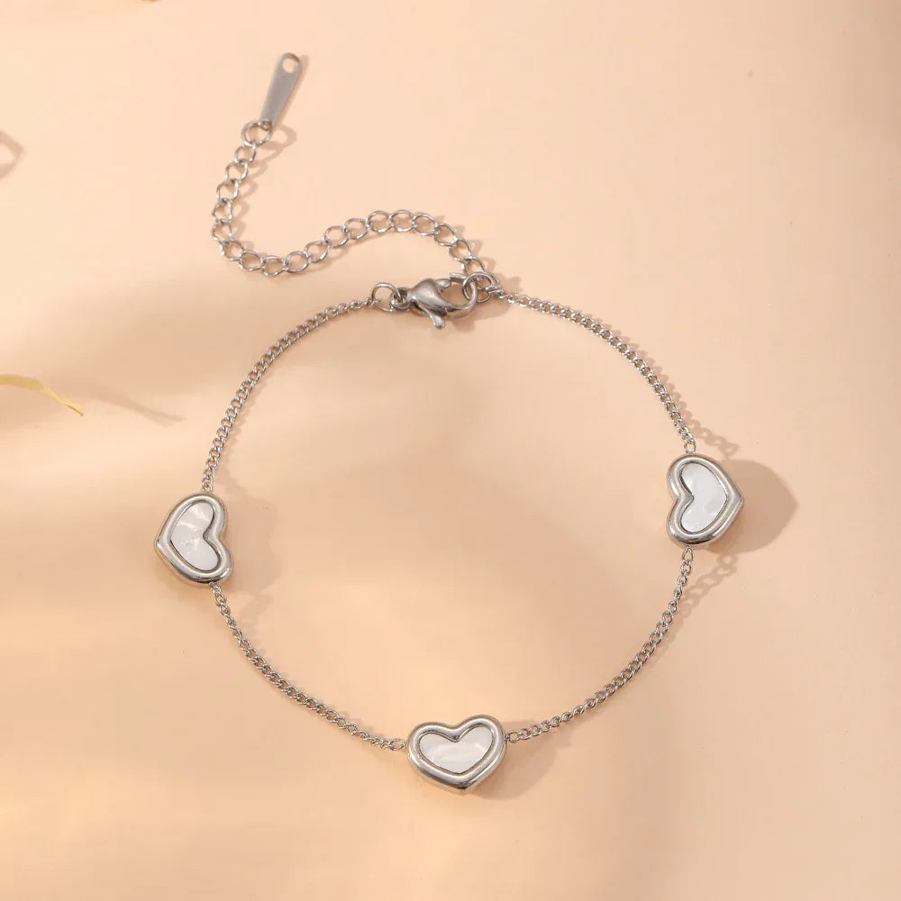 titanium-steel-heart-bracelet - Viexta