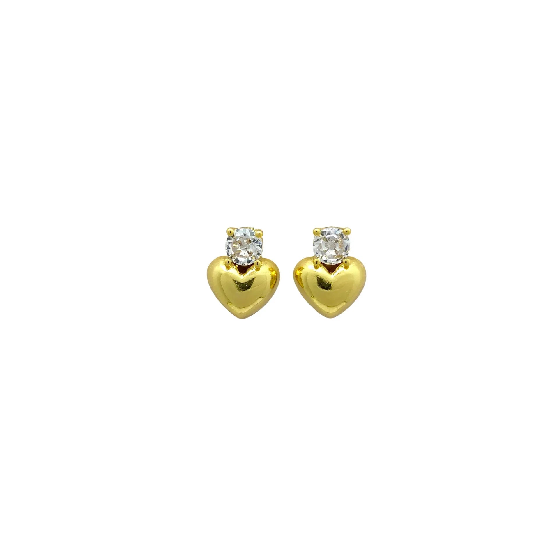 Glossy 3D Heart Earrings - Viexta
