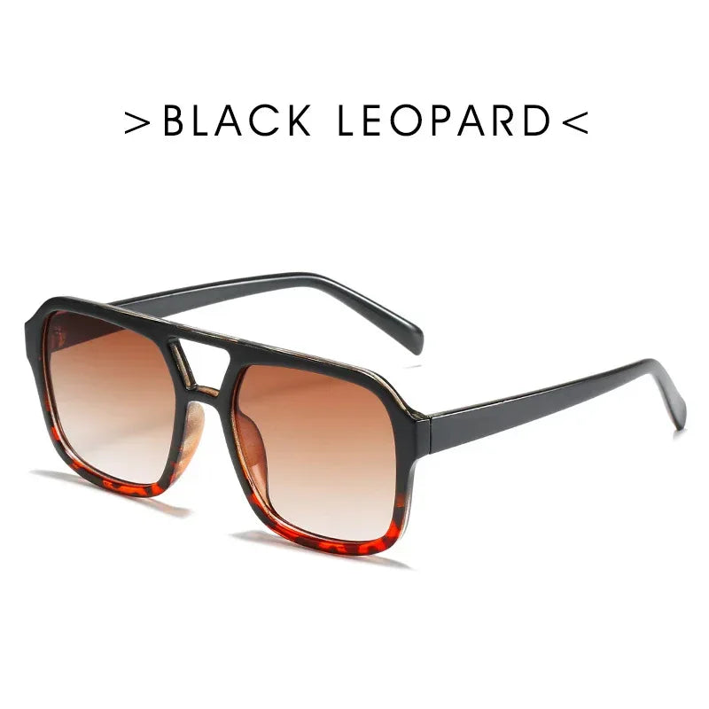 Square Double Beam Sunglasses - Viexta