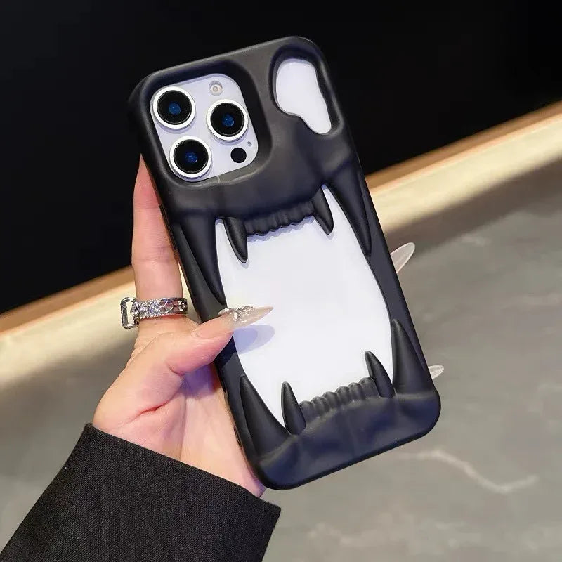 Creative Hollow Tiger Tooth iPhone Case - Viexta