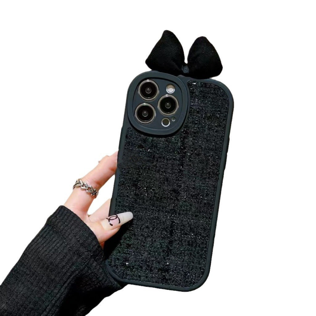 High-grade Black Classic Bow iPhone Case