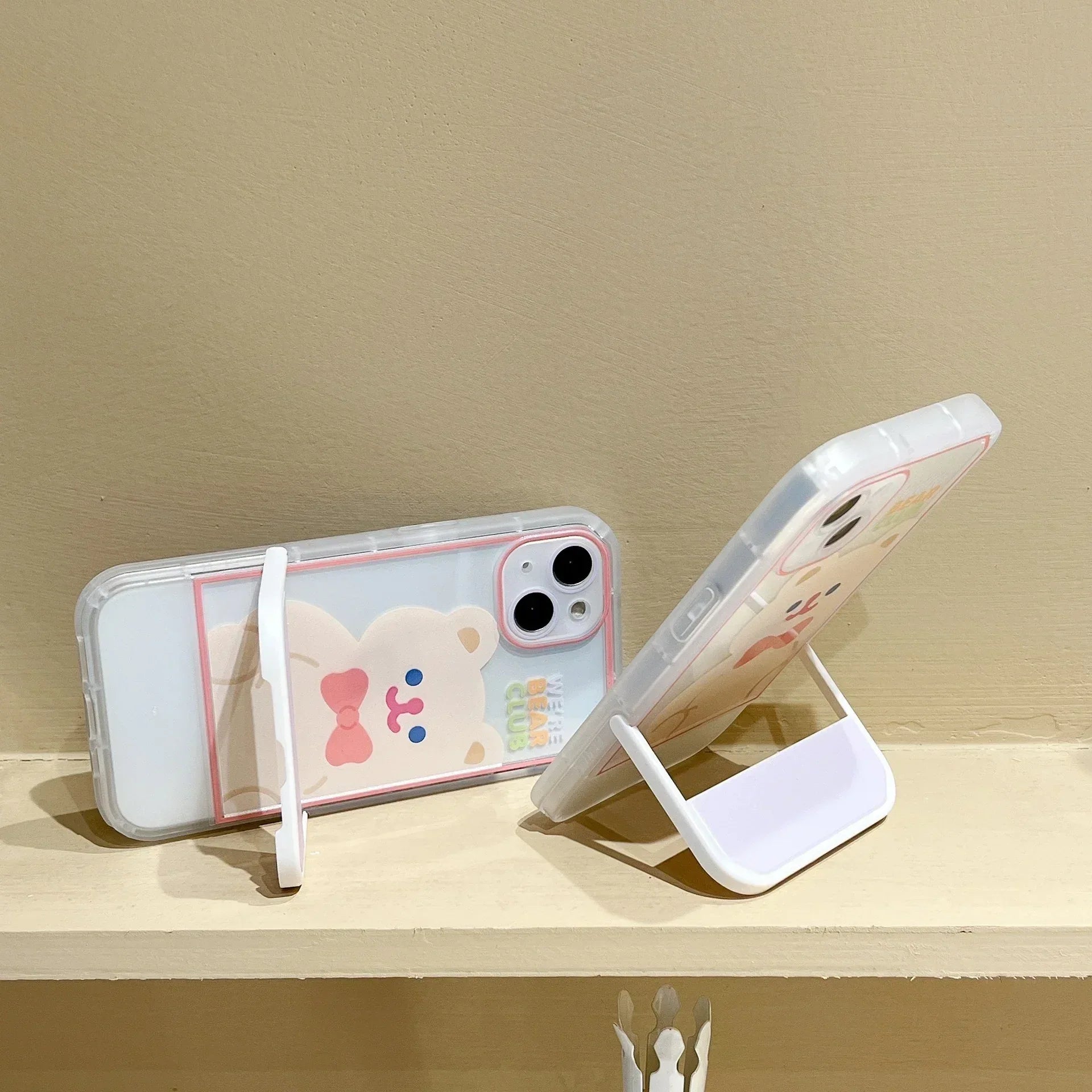 Cute Bear Stand iPhone Case - Viexta