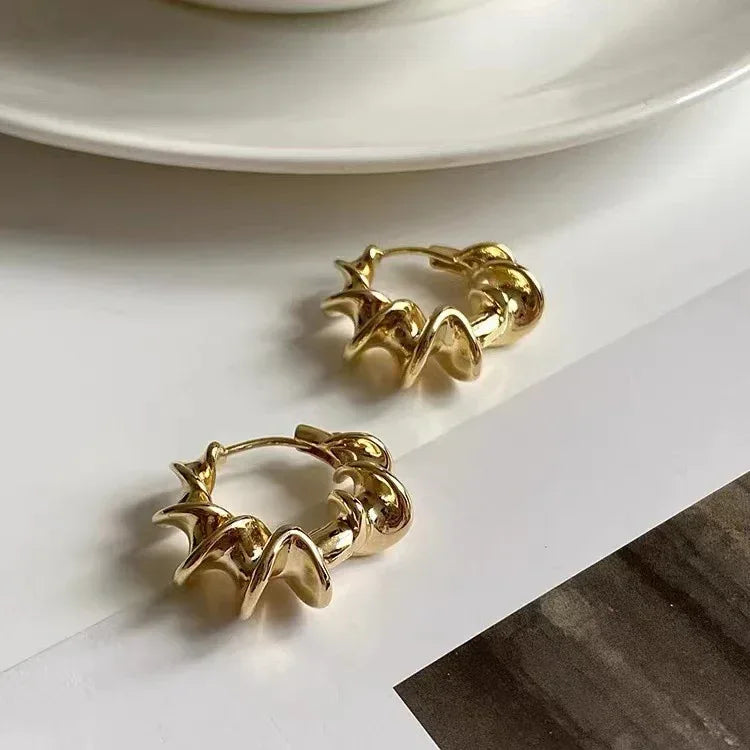 Dongdaemun Spiral Earrings - Viexta
