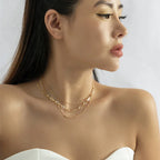 Princess Crystal Twin Clavicle Chain - Viexta